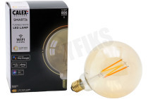 Calex 5101001600  Smart LED Filament Rustic Gold Globelamp E27 Dimbaar geschikt voor o.a. 220-240V, 7W, 806lm, 1800-3000K