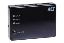 ACT AC7845 4K HDMI  Switch 3x1 geschikt voor o.a. 4K resolutie 3840x2160