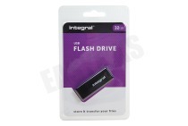 Integral INFD32GBBLK.  Memory stick 32GB USB Flash Drive Zwart geschikt voor o.a. USB 2.0