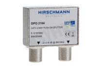 Hirschmann 695020466 DPO2104  Coax Splitter IEC Female ingang, 2x Male uitgang, nummer 11 geschikt voor o.a. SHOP DPO 2104, 1218 MHz, Docsis 3.1