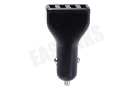 Easyfiks USB oplader 12V 4,8A/5V 4-poort zwart