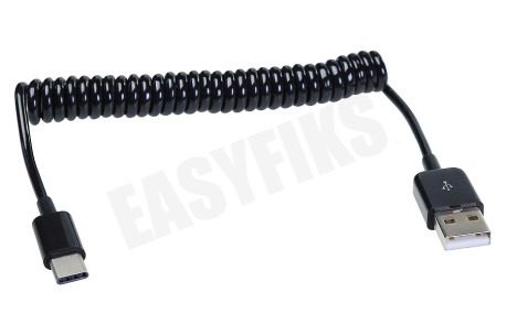 Spez USB Kabel Type C, Spiraal, Max. 100cm
