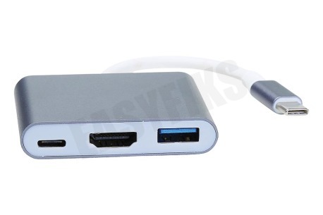 Spez Verloopkabel USB C male - HDMI/USBC/USB3.0 female 15cm