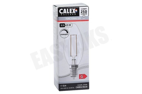 Calex 1105005300 Calex LED volglas Filament Kaarslamp Helder 3,5W 250lm