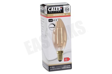 Calex 474489 Calex LED Volglas Filament Kaarslamp 3,5W 250lm E14