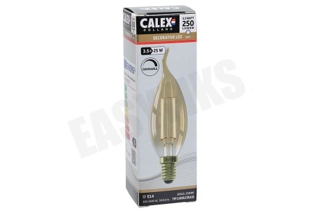 Calex 1101005700 LED Volglas Filament Tip-Kaarslamp 3,5W 250lm E14