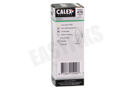 Calex 1301001000 LED Kaarslamp 240V 4,9W 470lm E14 B38, 2700K