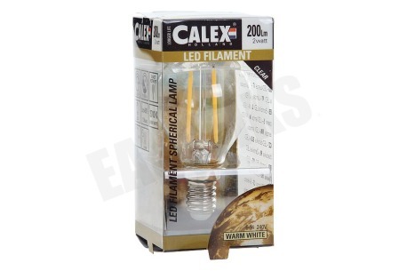Calex 425102 Calex LED Volglas Filament Kogellamp 240V 2W 200lm E14