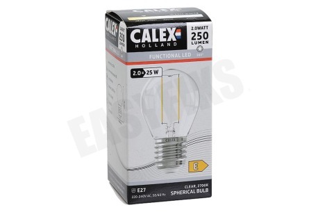 Calex 1101000900 Calex LED Volglas Filament Kogellamp 240V 2W 250lm E27