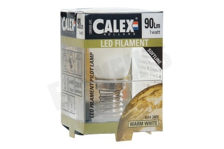 Calex 424996 Calex LED Volglas Filament Schakelbordlamp 1W 90lm E14