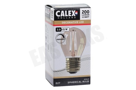 Calex 474486 Calex LED Filament Kogellamp 3.5W E27 G45 Dimbaar