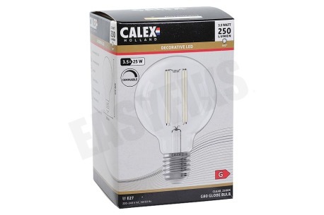 Calex 1101002300 LED volglas LangFilament Globelamp 3,5W E27