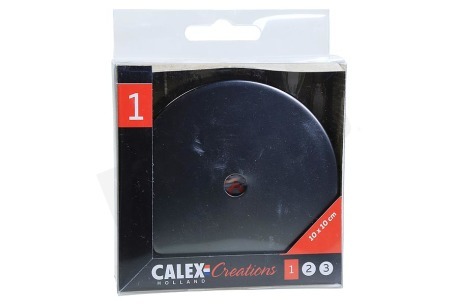 Calex 940014 Calex Metalen Plafondplaat 100mm Mat Parel Zwart 1 Gat