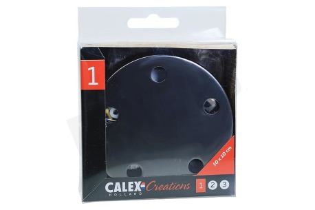 Calex 940074 Calex Metalen Plafondplaat 100mm Mat Parel Zwart 5 Gaten