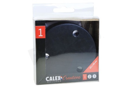 Calex 940040 Calex Metalen Plafondplaat 100mm Mat Zwart 3 Gaten