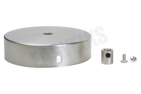Calex 940016 Calex Metalen Plafondplaat 100mm Mat Nikkel 1 Gat