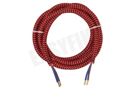 Calex 940240 Calex Textiel Omwikkelde Kabel Rood/Zwart 1,5m