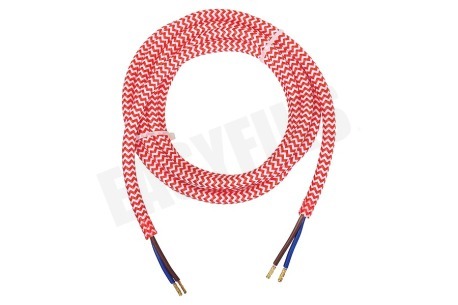 Calex 940234 Calex Textiel Omwikkelde Kabel Rood/Wit 1,5m
