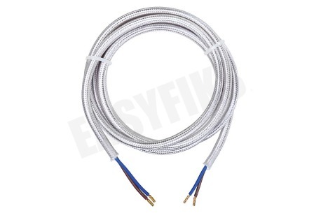 Calex 940220 Calex Textiel Omwikkelde Kabel Metallic Grijs 1,5m