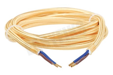 Calex 940222 Calex Textiel Omwikkelde Kabel Metallic Goud 1,5m