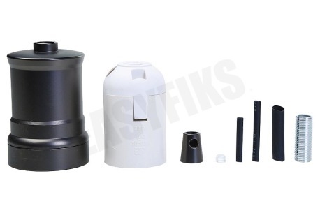 Calex 940446 Calex Aluminium Lamphouder Parel Zwart E27 Piek Model