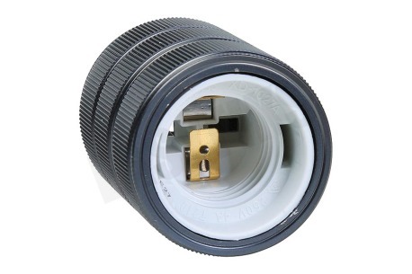 Calex 940424 Calex Aluminium Lamphouder Parel Zwart E27 3 Rings Model
