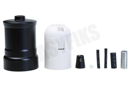 Calex 940440 Calex Aluminium Lamphouder Mat Zwart E27 Piek Model