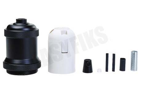 Calex 940460 Calex Aluminium Lamphouder Mat Zwart E27 Piek Model