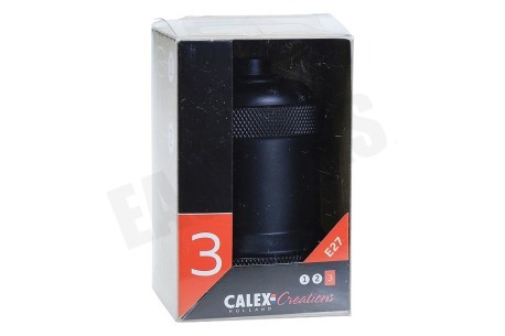 Calex 940460 Calex Aluminium Lamphouder Mat Zwart E27 Piek Model