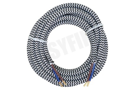 Calex 940286 Calex Textiel Omwikkelde Kabel Zwart/Wit 3m
