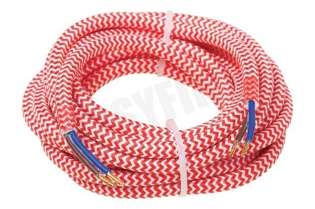 Calex 940276 Calex Textiel Omwikkelde Kabel Rood/Wit 3m