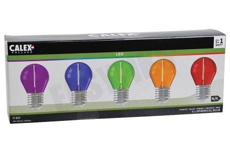Calex 473434 Gekleurde LED kogellamp 220-240V 1W 5-pack