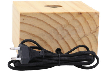 Calex 3001001800 Calex Tafelarmatuur Vierkant Hout E27