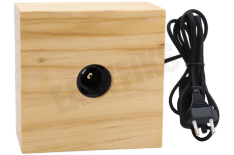 Calex 3001001800 Calex Tafelarmatuur Vierkant Hout E27