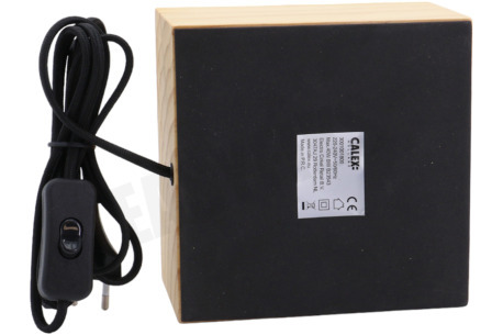 Calex 3001001800 Calex Tafelarmatuur Vierkant Hout E27