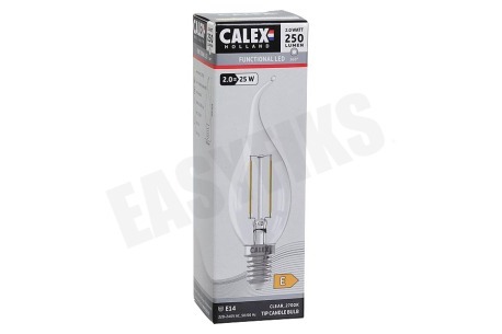 Calex 1101000700 LED Volglas Filament Tip-Kaarslamp 2W 250lm E14