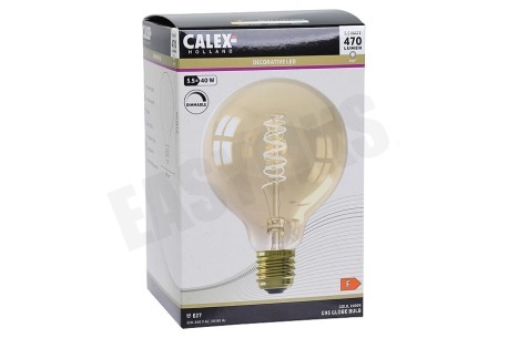 Calex 1001002100 Flex Filament G95 Globe Gold Dimbaar Ledlamp E27 5,5W