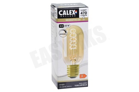 Calex 1001001800 Goud Flex Filament Buis T45 E27 5,5W Dimbaar
