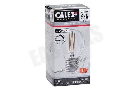 Calex 1101004300 LED Straight Filament Kogellamp Helder 4,5W E27