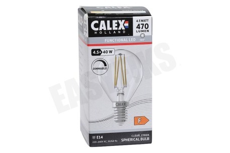 Calex 1101004200 LED Straight Filament Kogellamp Helder 4,5W E14