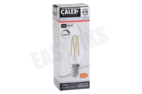 Calex 1101006700 LED Kaars B35 Helder Straight Filament E14 4,5W