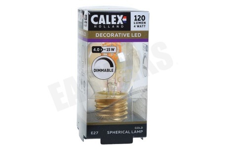 Calex Kogel LED lamp Flexible Filament Gold E27 Dimbaar