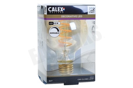 Calex Globe G80 LED lamp Flexible Filament Gold E27 Dimbaar