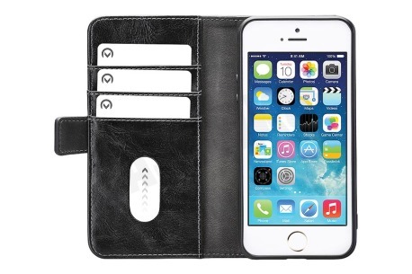 Mobilize Elite Gelly Wallet Book Case Apple iPhone 5/5S/SE Black