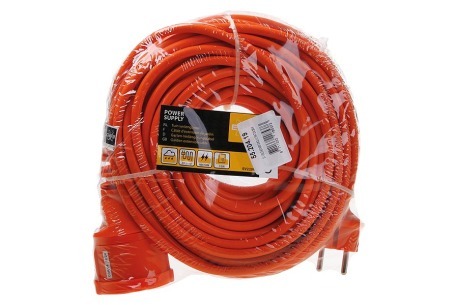 Exin Oranje verlengsnoer met klep, spatwaterdicht IP44