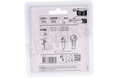 Q-Link Stekker 16A 3600Watt plat RA wit
