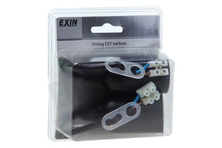 Q-Link Lamphouder E27 60W glad zwart
