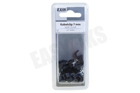 Q-Link Clip 7mm VMVL + coax 12 zwart 20 stuks