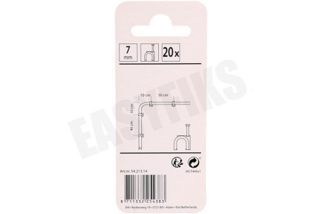 Q-Link Clip 7mm VMVL + coax 12 wit 20 stuks