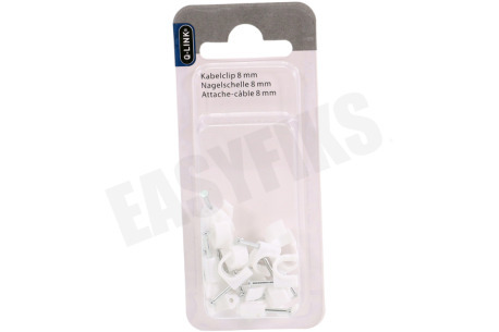 Q-Link Clip 8mm VMVL + coax 12 wit 20 stuks